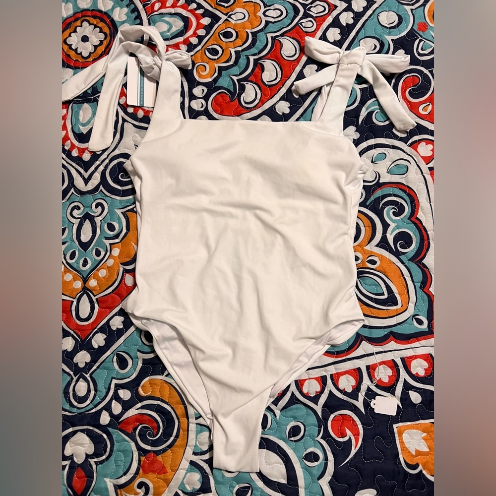White one piece swimsuit